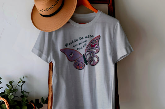 Camiseta manga corta  "Decide lo alto que quieres volar"