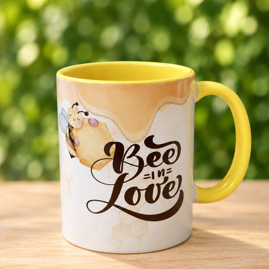 Taza de cerámica "Bee in love" – Regalo dulce y original