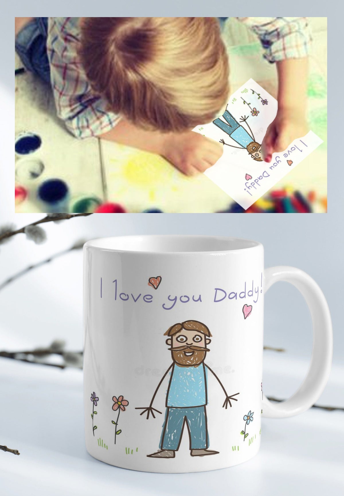 Taza de cerámica personalizada con dibujo – Regalo único artesanal – TilenusArt