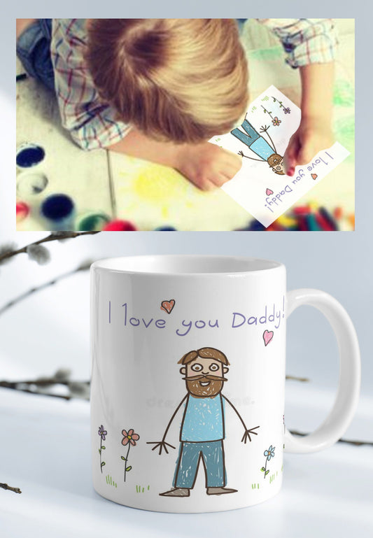 Taza de cerámica personalizada con dibujo – Regalo único artesanal – TilenusArt